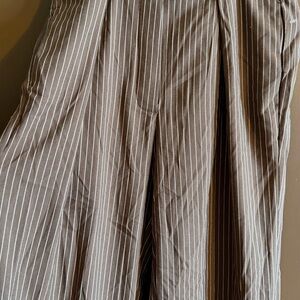 Free People Wide Leg Pinstripe Pull ON Pants, M